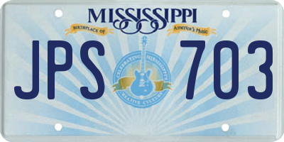 MS license plate JPS703