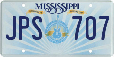MS license plate JPS707