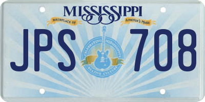 MS license plate JPS708