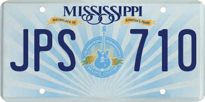 MS license plate JPS710