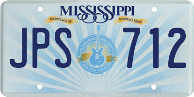 MS license plate JPS712