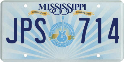 MS license plate JPS714