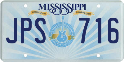 MS license plate JPS716