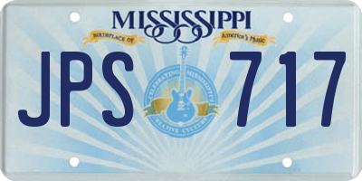 MS license plate JPS717