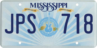 MS license plate JPS718