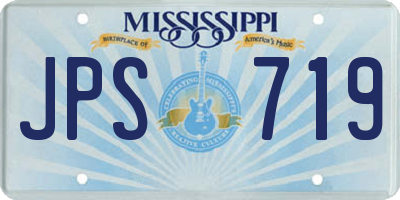 MS license plate JPS719