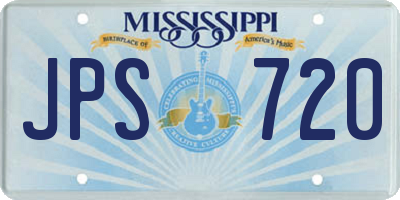 MS license plate JPS720