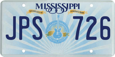 MS license plate JPS726