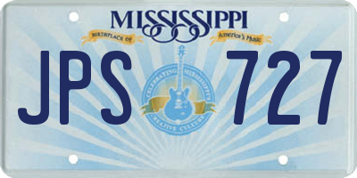 MS license plate JPS727