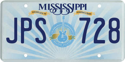 MS license plate JPS728