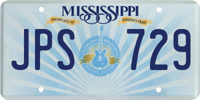 MS license plate JPS729
