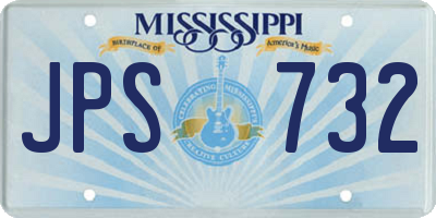 MS license plate JPS732