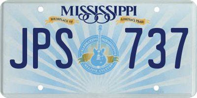 MS license plate JPS737