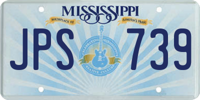 MS license plate JPS739