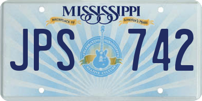 MS license plate JPS742