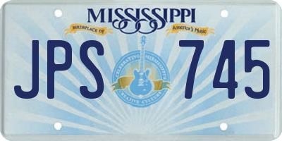 MS license plate JPS745