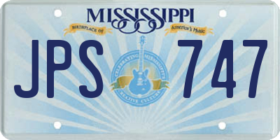 MS license plate JPS747