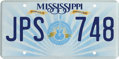 MS license plate JPS748