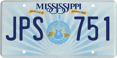 MS license plate JPS751