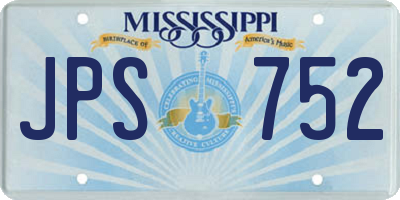 MS license plate JPS752