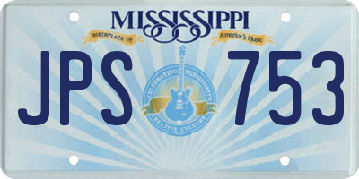 MS license plate JPS753
