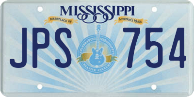MS license plate JPS754