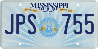 MS license plate JPS755