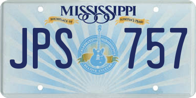 MS license plate JPS757