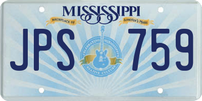 MS license plate JPS759