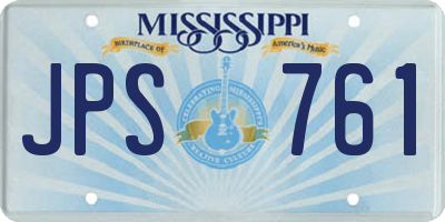 MS license plate JPS761