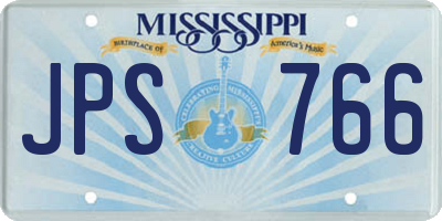 MS license plate JPS766