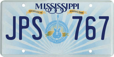 MS license plate JPS767
