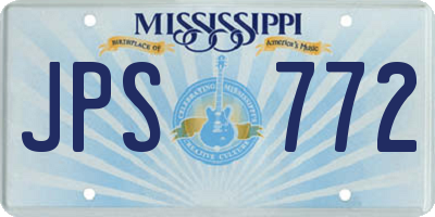 MS license plate JPS772