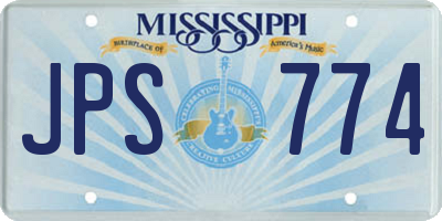 MS license plate JPS774