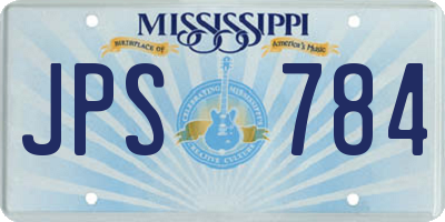 MS license plate JPS784