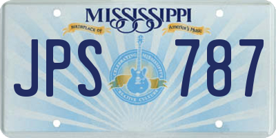 MS license plate JPS787