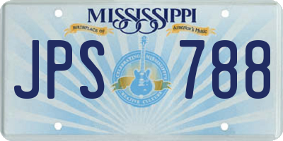 MS license plate JPS788