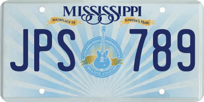 MS license plate JPS789