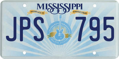 MS license plate JPS795