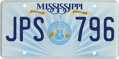 MS license plate JPS796