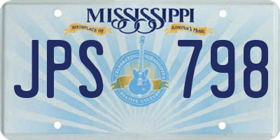 MS license plate JPS798