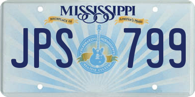MS license plate JPS799