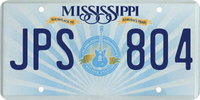 MS license plate JPS804