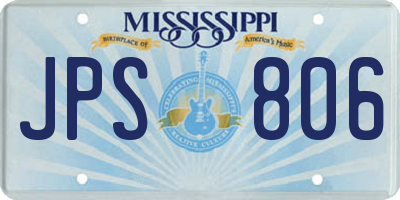 MS license plate JPS806