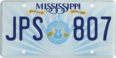 MS license plate JPS807