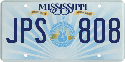 MS license plate JPS808