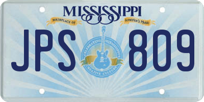 MS license plate JPS809