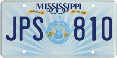 MS license plate JPS810