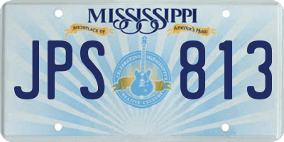 MS license plate JPS813