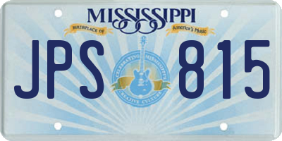 MS license plate JPS815